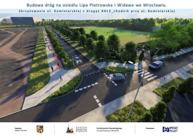 Ul. Kominiarska - Budowa dróg na osiedlu Lipa Piotrowska i Widawa we Wrocławiu